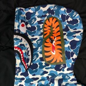 Bape Blue and Orange Camo Sweatshirt